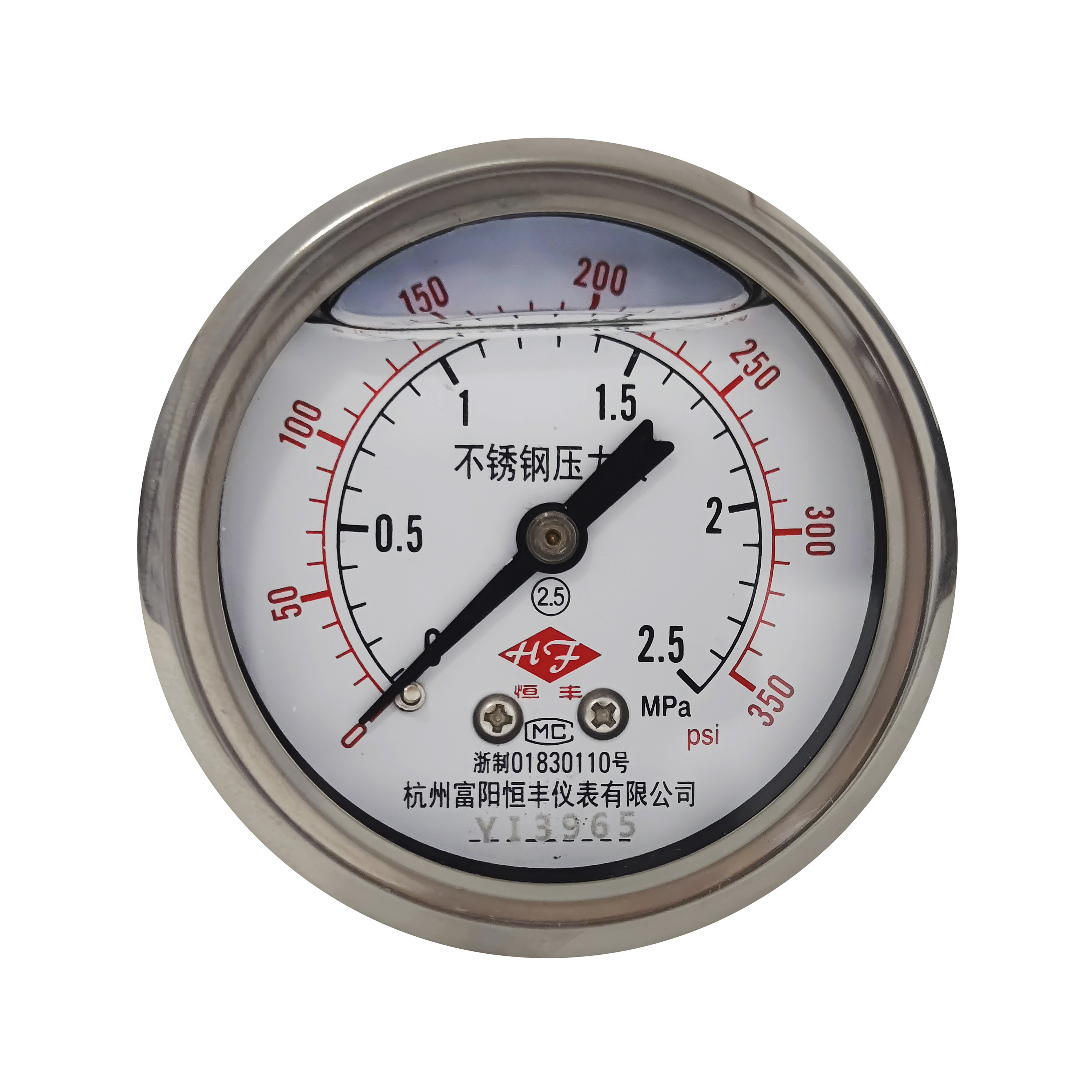 Y60BFZT stainless steel pressure gauge