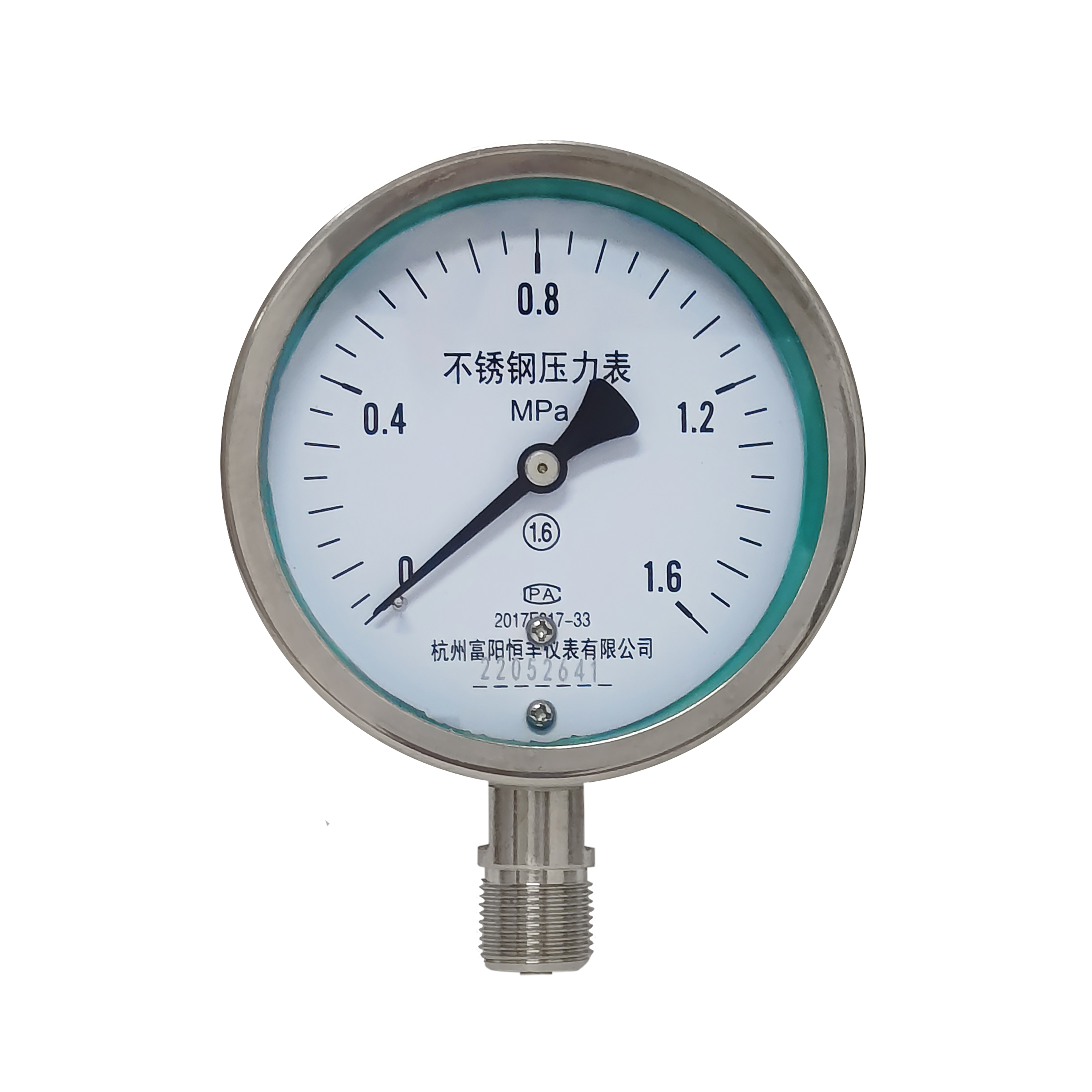 Y100BF stainless steel pressure gauge