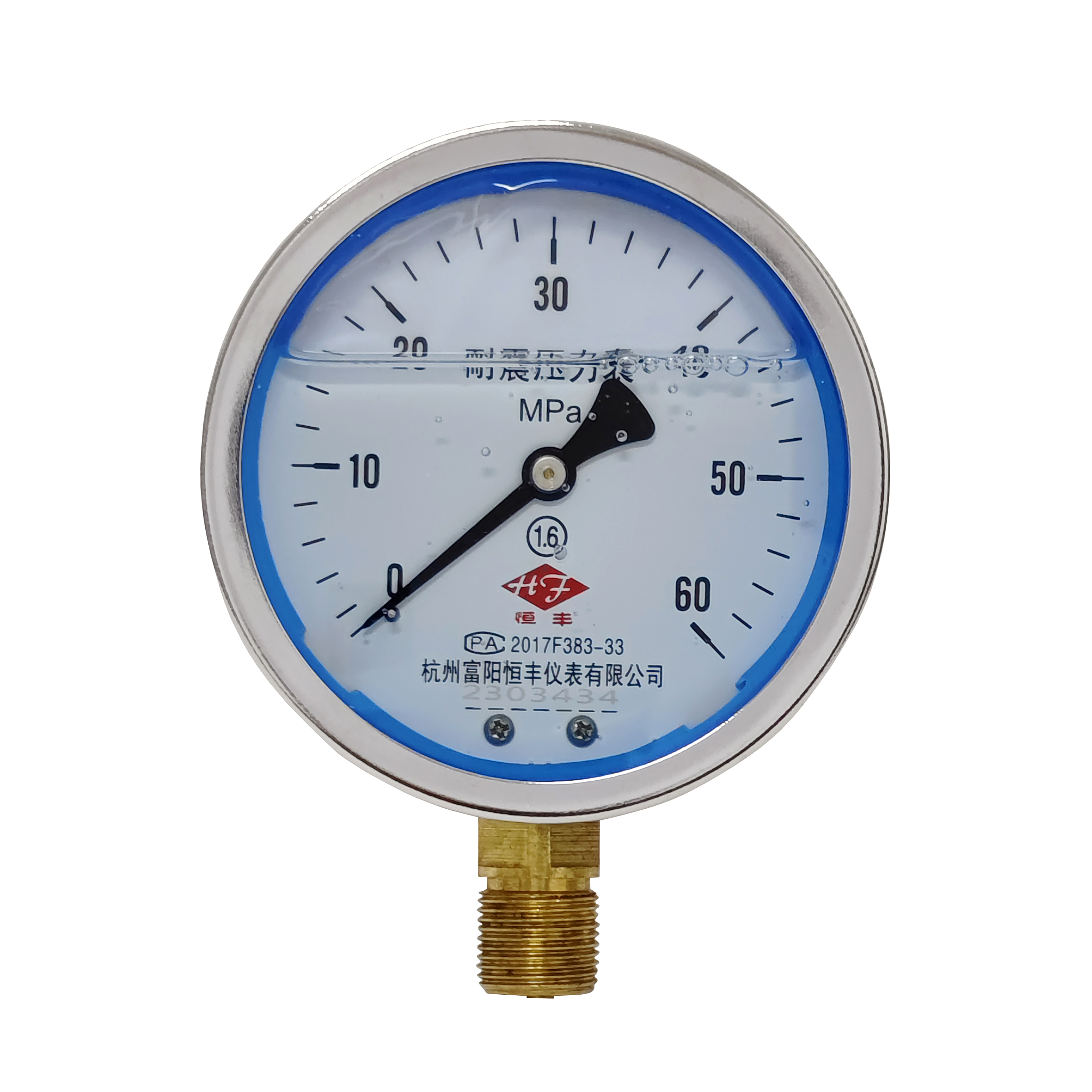 YN100 shock-proof pressure gauge